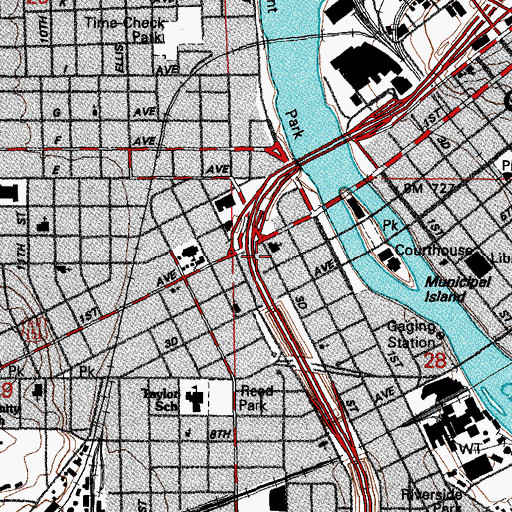 Topographic Map of Linn County Sheriff's Office - Rescue Squad, IA