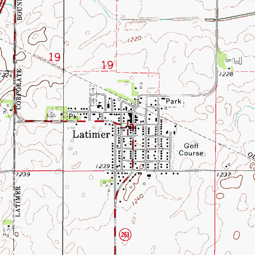 Topographic Map of West Franklin Emergency Medical Services Incorporated, IA