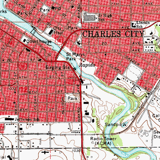 Topographic Map of American Medical Response, IA
