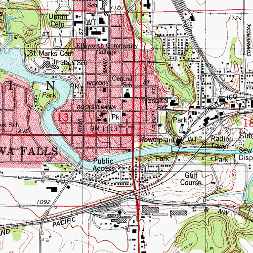 Topographic Map of American Medical Response, IA