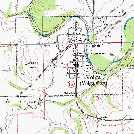 Topographic Map of Volga First Responders, IA