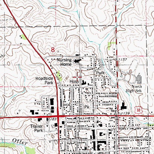 Topographic Map of Northeast Iowa Medical Transport Incorporated, IA