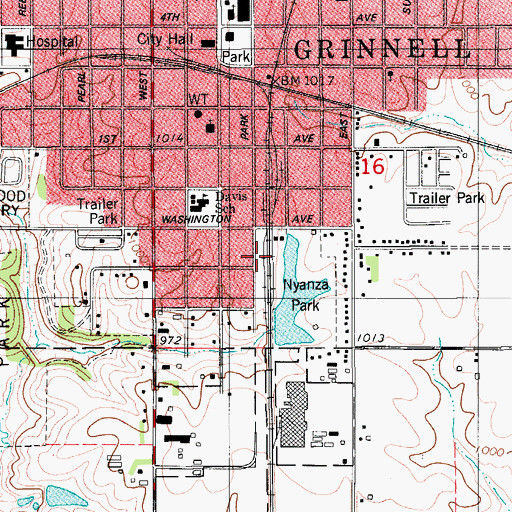 Topographic Map of Midwest Ambulance Service of Iowa Post 10, IA