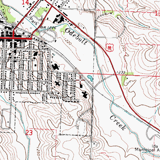 Topographic Map of Community Ambulance Service of Ida Grove, IA