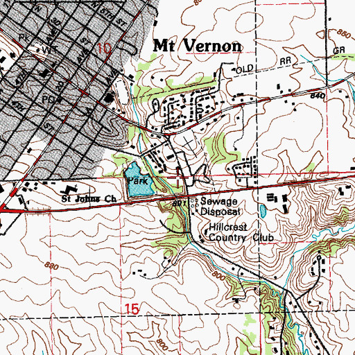 Topographic Map of Lisbon Mount Vernon Ambulance, IA