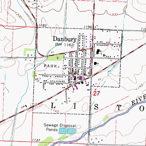 Topographic Map of Danbury Community Ambulance, IA