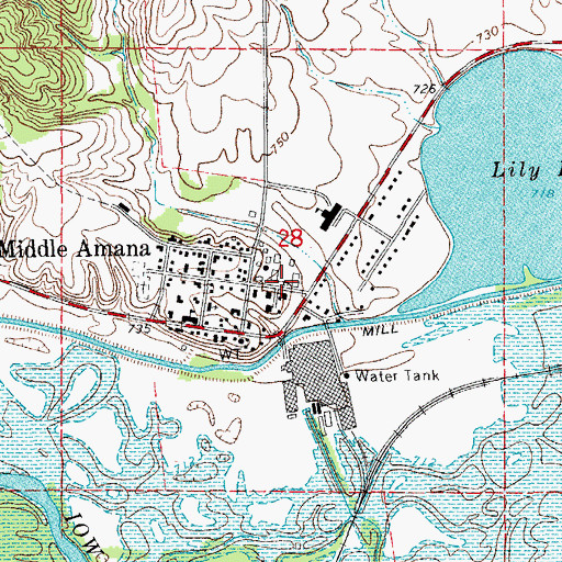 Topographic Map of Amana First Responders, IA