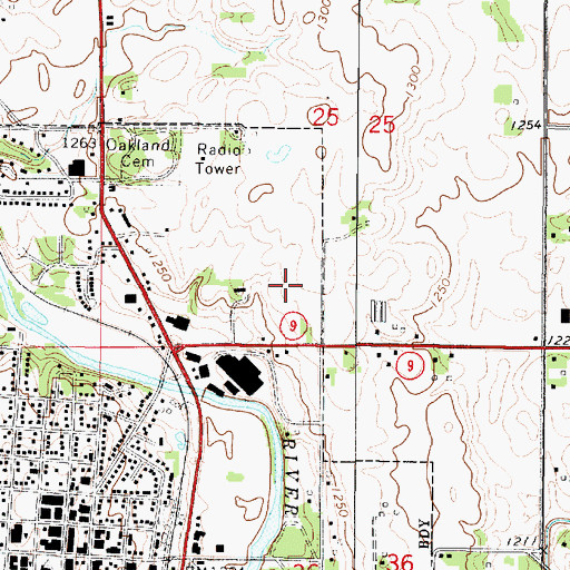 Topographic Map of Forest City Ambulance Service, IA