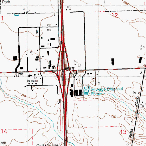 Topographic Map of Medic Emergency Medical Services Post 9, IA