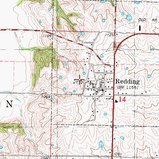 Topographic Map of Maloy - Redding First Response Team, IA