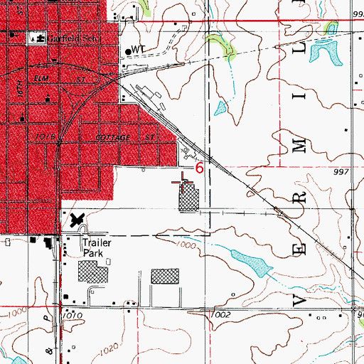 Topographic Map of Curwood Incorporated Emergency Response Team, IA