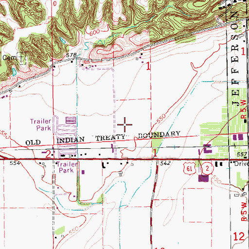 Topographic Map of Air Evac Lifeteam 59 Air Ambulance Service, IA