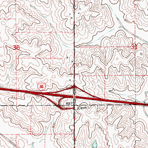 Topographic Map of Kinze Manufacturing Incorporated, IA