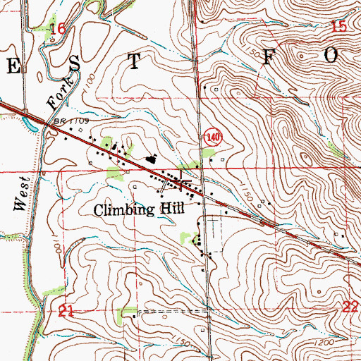 Topographic Map of Woodbury County Disaster and Emergency Services, IA
