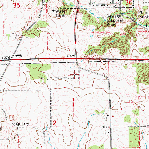 Topographic Map of Tri - State Raceway, IA