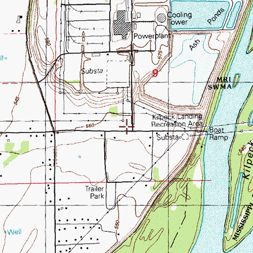 Topographic Map of Mid American Energy Company Louisa Generating Station, IA
