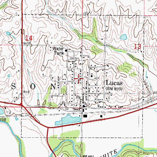 Topographic Map of Iowa High School Rodeo Association Rescue Unit, IA
