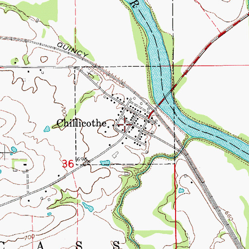 Topographic Map of Chillicothe First Responders, IA