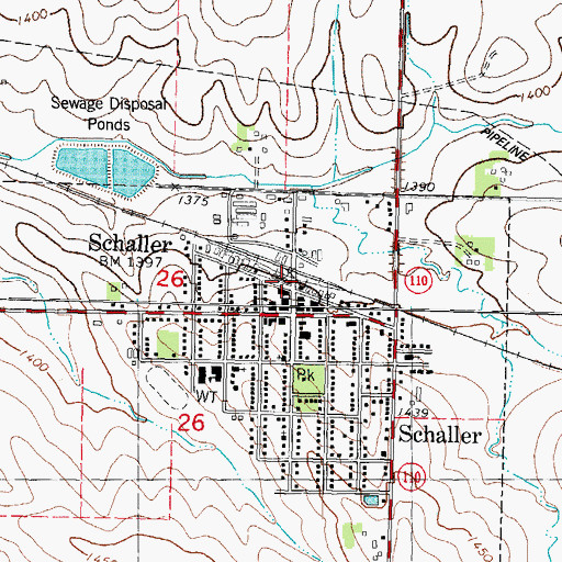 Topographic Map of Sac County Ambulance Service, IA