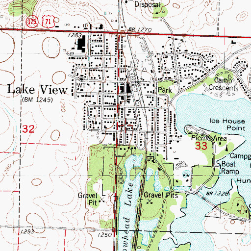 Topographic Map of Sac County Ambulance Lake View, IA