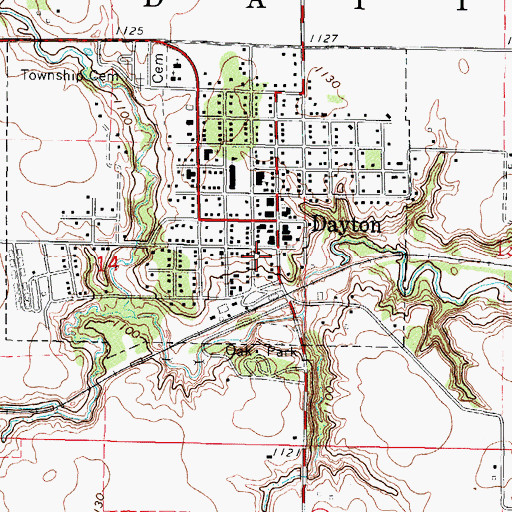 Topographic Map of Dayton Rescue Squad Incorporated, IA
