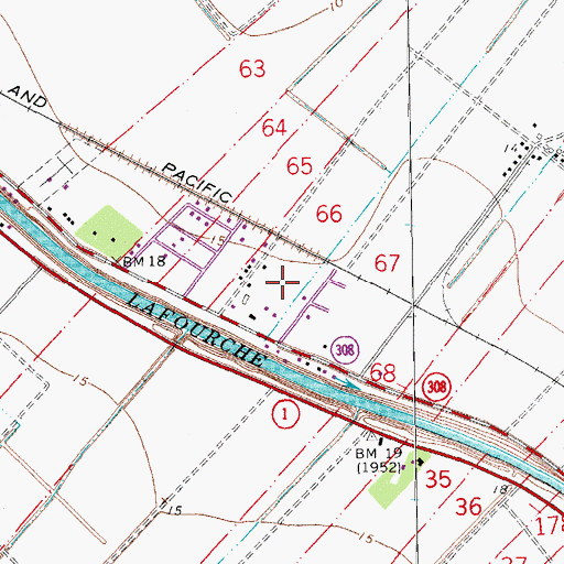Topographic Map of Louisiana State University Agricultural Complex, LA