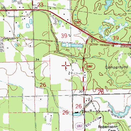 Topographic Map of Louisiana State University Hammond Research Station, LA