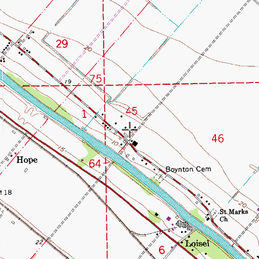 Topographic Map of Louisiana State University Iberia Research Station, LA