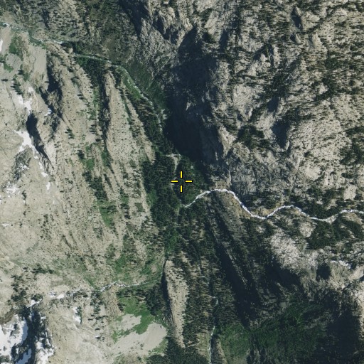 Aerial/Satellite Image of Evolution Creek, CA