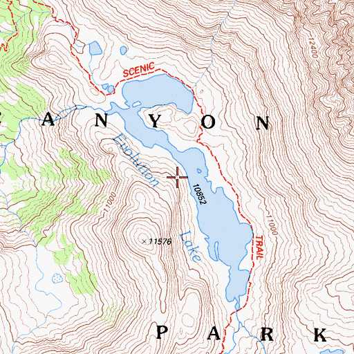 Topographic Map of Evolution Lake, CA