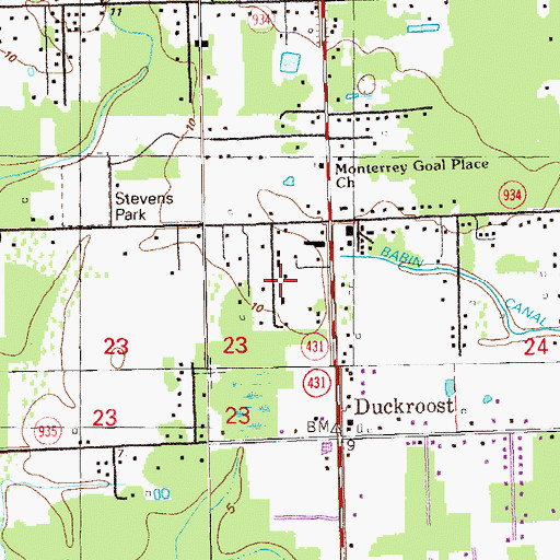 Topographic Map of A Child's World Day Care and Learning Center, LA