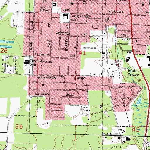 Topographic Map of Agape Learning Center, LA