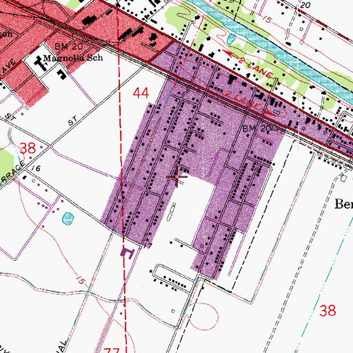Topographic Map of Angels Among Angels Preschool and Day Care Center II, LA