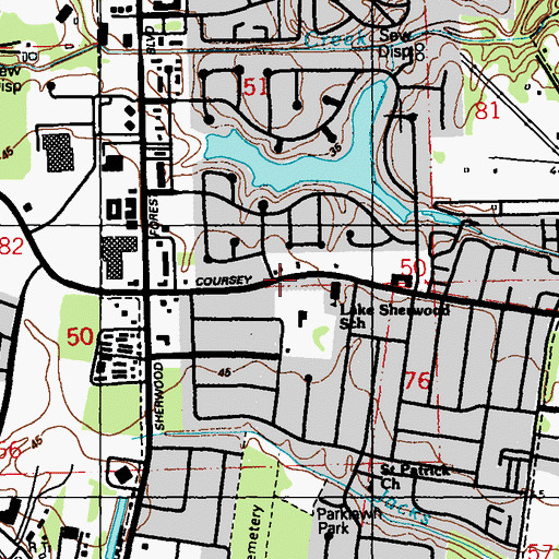Topographic Map of Children's Ark Preschool, LA