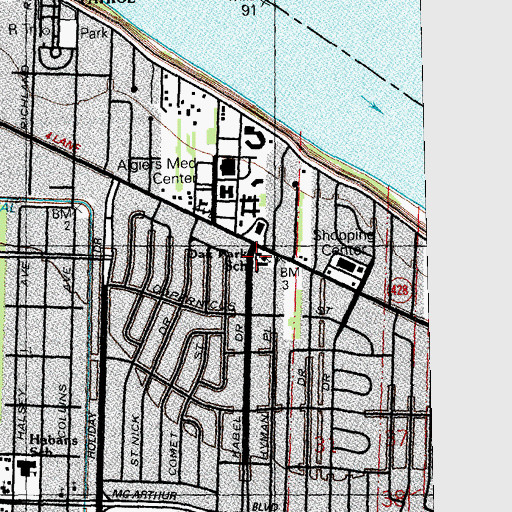 Topographic Map of Children's College of Academics, LA