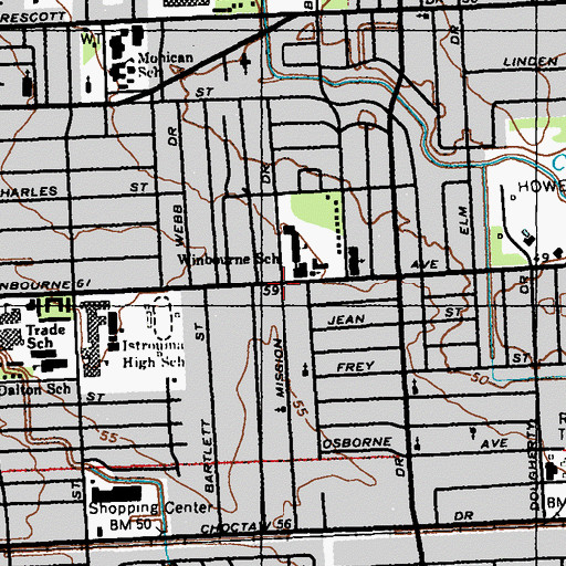 Topographic Map of Christian Love Day Care and Learning Center, LA