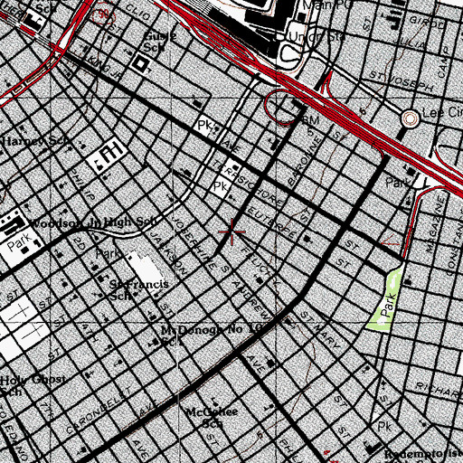 Topographic Map of Clear Head Learning Center, LA