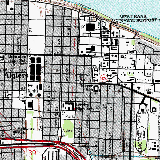 Topographic Map of Clear Head Learning Center Number 2, LA