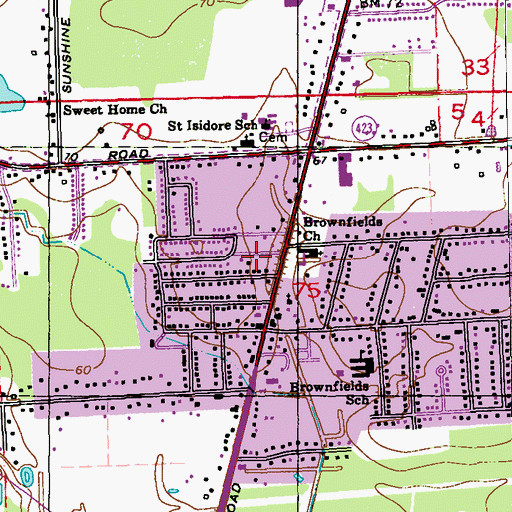 Topographic Map of Creative Children's Learning Center, LA
