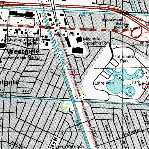 Topographic Map of David Drive Day Care and Preschool, LA