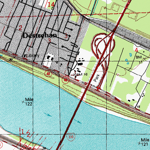Topographic Map of East Bank Head Start Center, LA