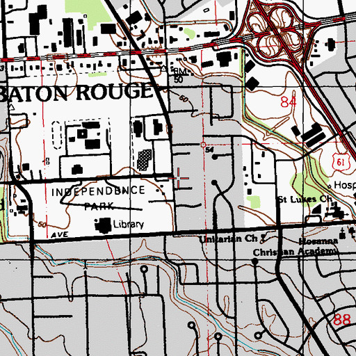 Topographic Map of Family Matters Child Care and Learning Center, LA