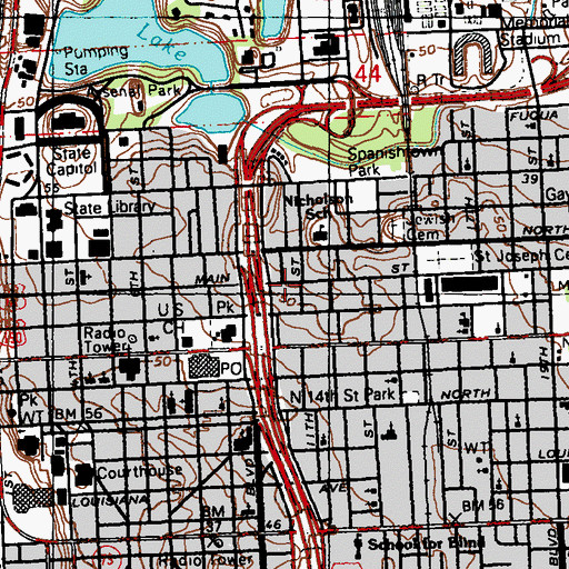 Topographic Map of First Step Day Care and Learning Center, LA