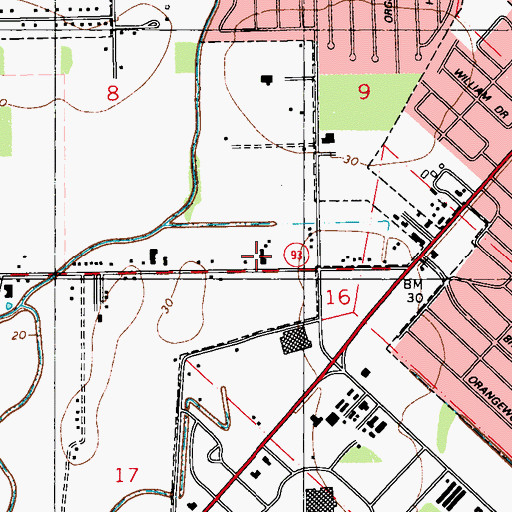 Topographic Map of Fisher Early Childhood Development Center, LA