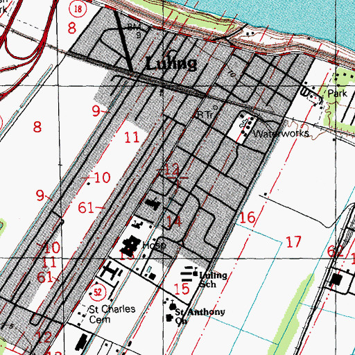 Topographic Map of Grace Kids Day Care Center, LA
