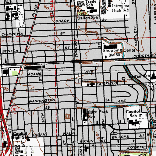 Topographic Map of Greater New Guide Learning Academy, LA