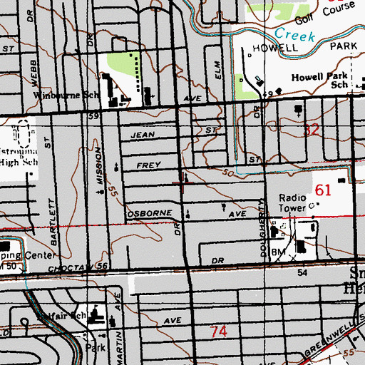 Topographic Map of Jones Christian Day Care Learning Center, LA