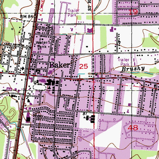 Topographic Map of Just For Kids Preschool and Learning Center Number 2, LA