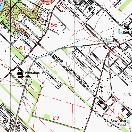 Topographic Map of Katy Anna Day Care Center, LA