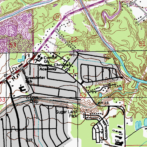 Topographic Map of Kiddie Kingdom Day Care and Learning Center, LA